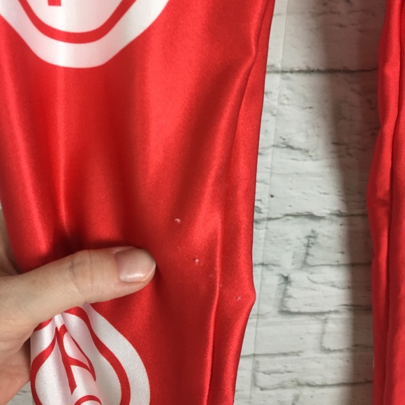 Goldsheep Pure Barre Logo Leggings Red Small - Picture 7 of 8